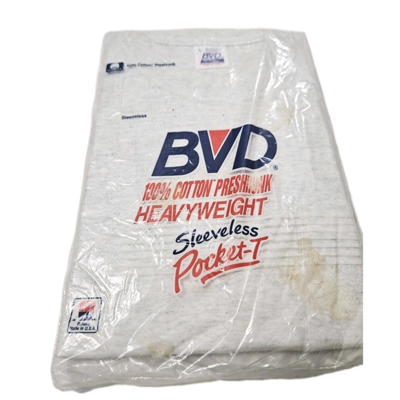 Bvd Other - Vintage 1989 BVD Athletic Series‎ White  Sleeveless 100% Cotton Shirt